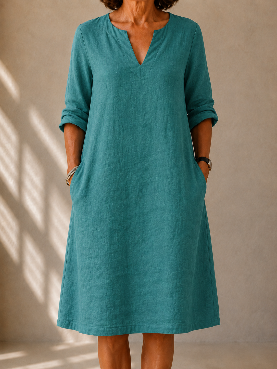 Maya | Fluid A-Line Midi Dress
