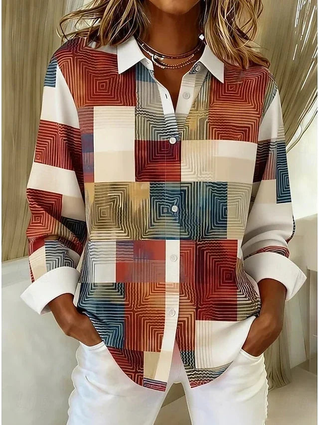 Merritt™ | Blusa Vintage Patchwork con Bottoni Frontali